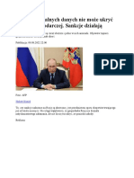 Rosja W Oficjalnych Danych Nie Może Ukryć Zapaści Gospodarczej PDF