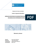 TFG-295GREBIOM-Análisis Histológico de Biomateriales Implantados en Modelos de Experimentación Animal PDF