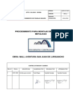 Procedimiento de Trabajo Seguro Estructuras Metalicas MSJL PDF