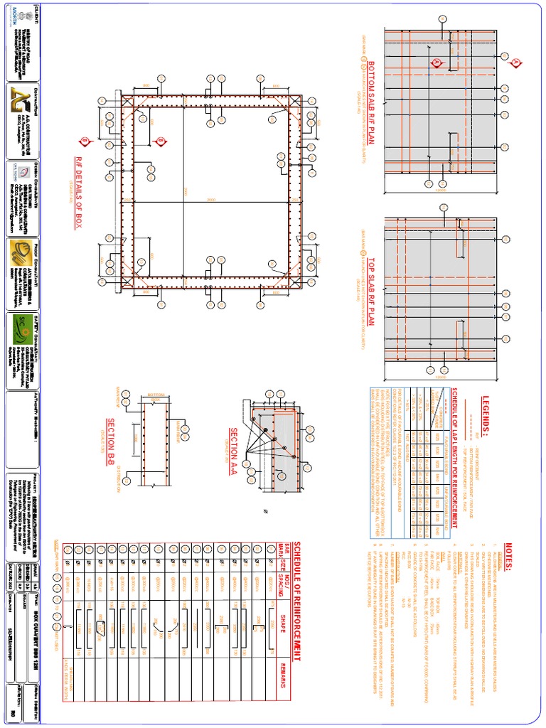 Bottom and Top Slab Reinforcement Plan | PDF
