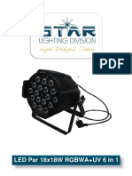 LED Par 18x18W RGBWA+UV 6 em 1 manual