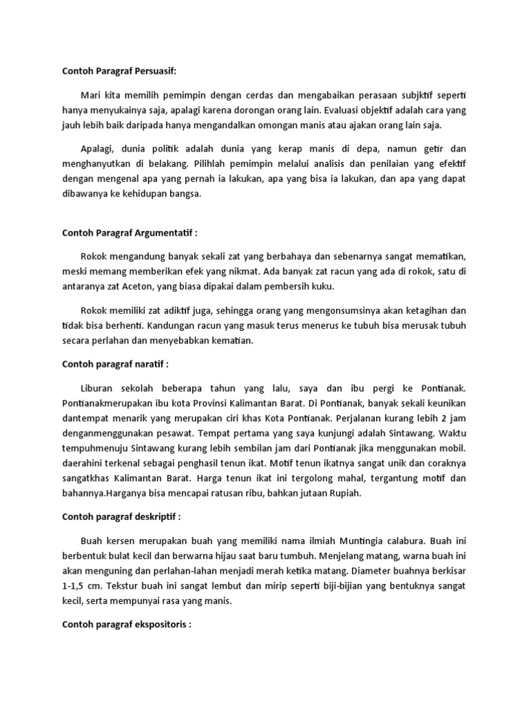 Contoh Paragraf Persuasif | PDF