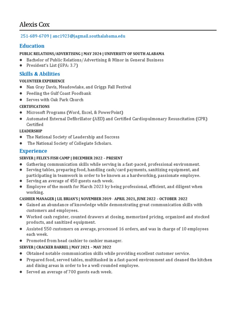Alexis Cox Resume Final Portfolio - 1686251701