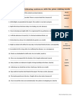Linking Words Practice +keys PDF