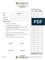 F.T.E May, 2023 Math - V Marking Key