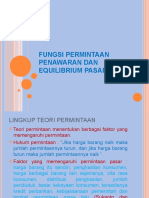 Fungsi Permintaan Penawaran Dan Equilibrium Pasar Paparan 1