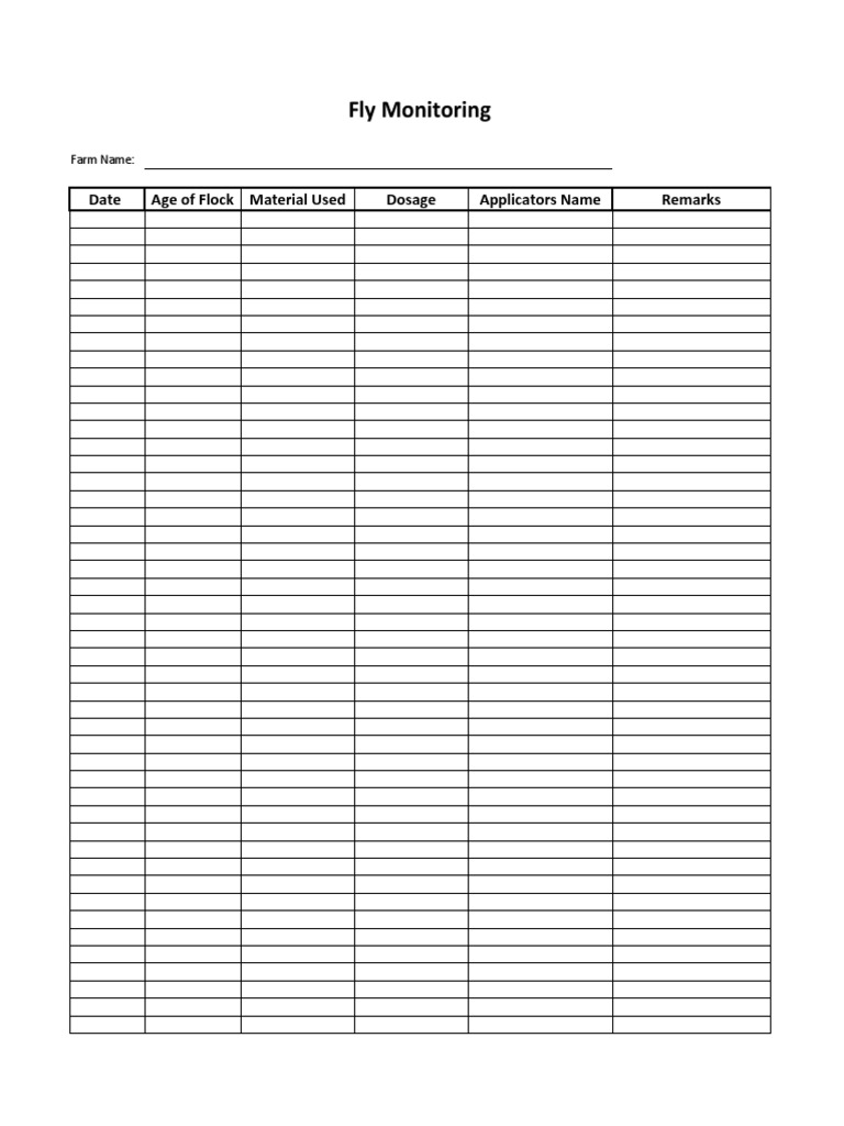 Loose Item Monitoring Log | PDF