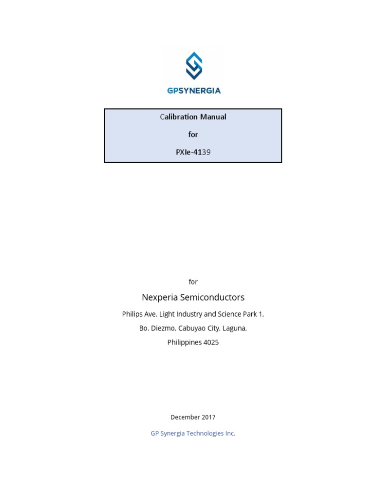 PXIe-4139 Calibration Manual | PDF