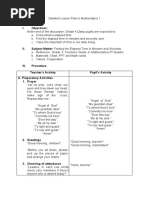 Detailed Lesson Plan in Mathematics 1