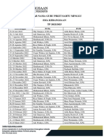 Daftar Piket Sabtu Minggu P3 22 - 23 PDF