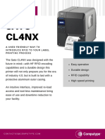 SATO CL4NX Specification Sheet