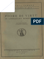 Fiore Di Virtu in Literatura Romaneasca - Cartojan Nicolae - Bucuresti - 1928 PDF