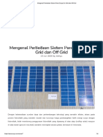 Mengenal Perbedaan Sistem Panel Surya On Grid Dan Off Grid PDF