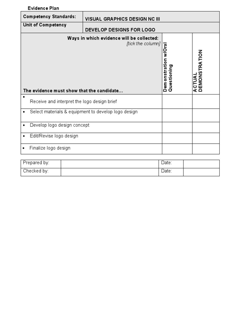 Evidence Plan | PDF