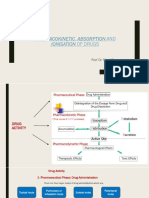 Pharmacokinetic processes of drug absorption, distribution, metabolism and excretion