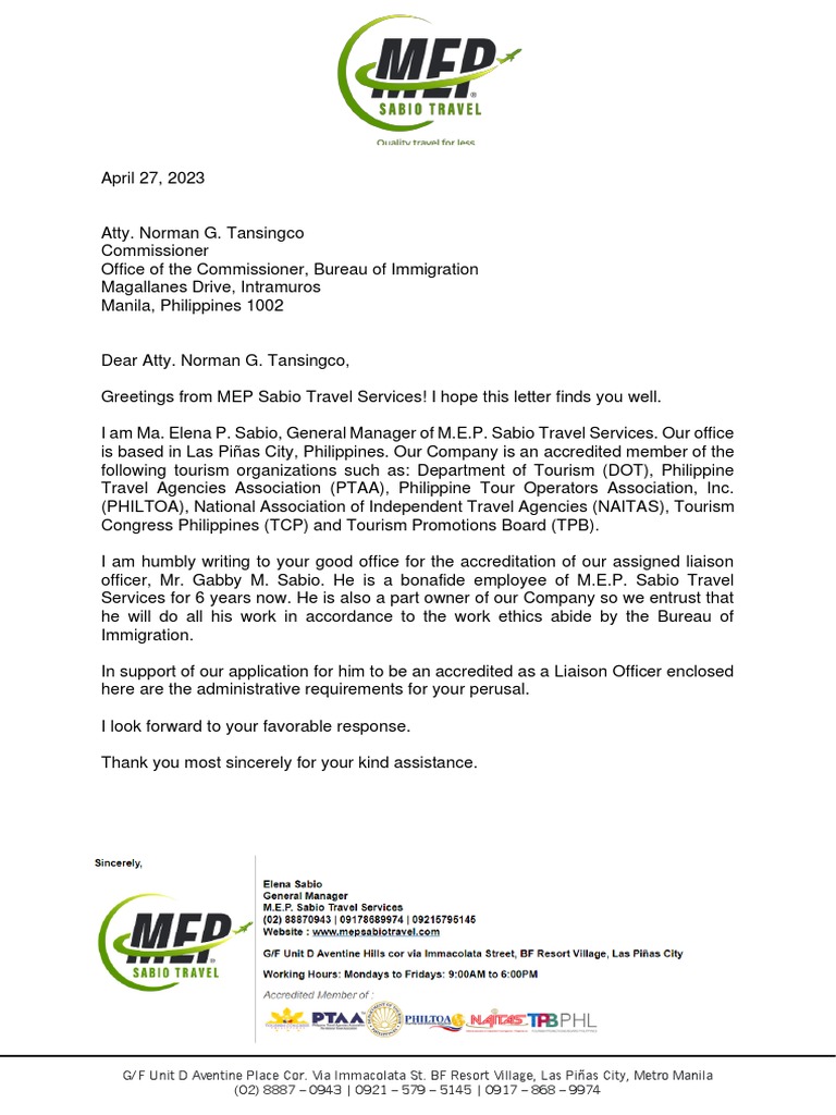 Bi Letter Addressed To Commissioner PDF | PDF