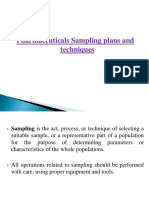 Pharmaceuticals Sampling Plans and Techniques