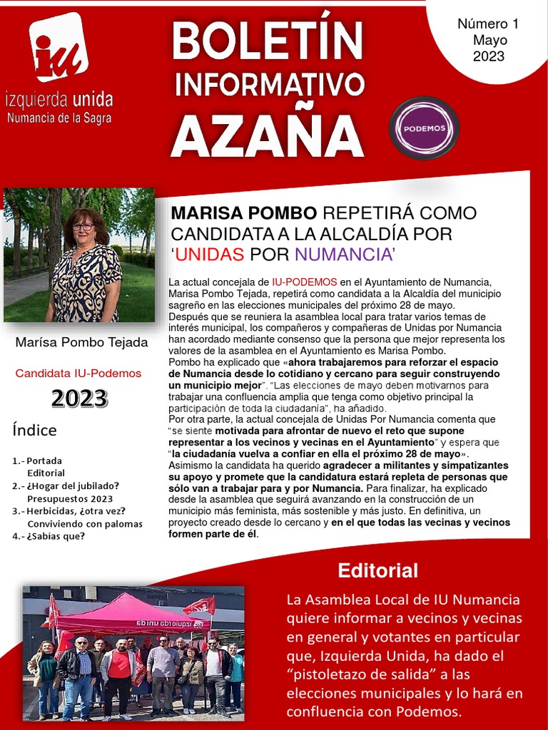 Boletin Infrmativo Azaña | PDF | Gobierno local | Alcalde