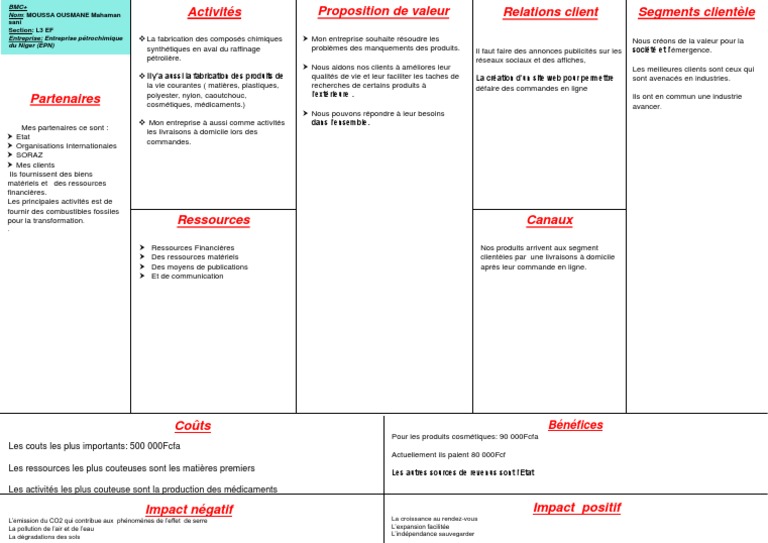 Activités et Impact de BMC+ | PDF