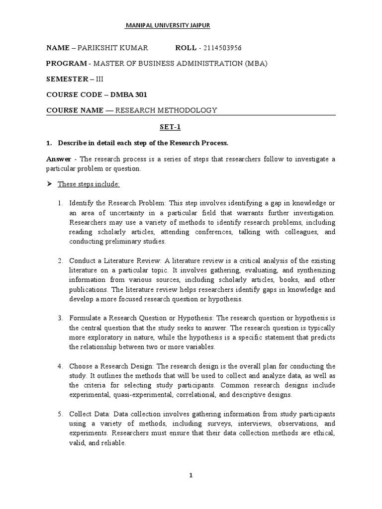 Research Methodology | PDF