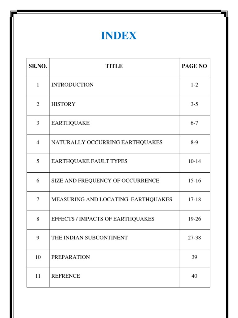 Index: SR - NO. Title Page No | PDF | Science & Mathematics