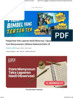 Pengertian Teks Laporan Hasil Observasi, Tujuan, Struktur & Cara Menyusunnya Bahasa Indonesia Kelas 10 PDF