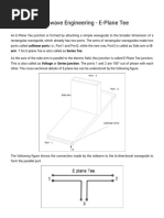 Microwave Engineering - E-Plane Tee PDF