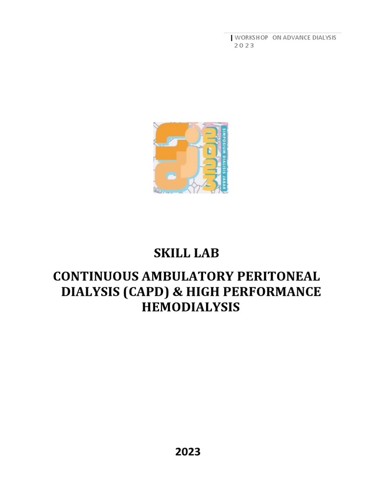 Capd Workshop On Advance Dialysis 2023 | PDF