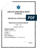 Artificial Intelligence Project Work PDF