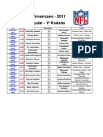 NFL - Futebol Americano - 2011 Temporada Regular - 1 Rodada