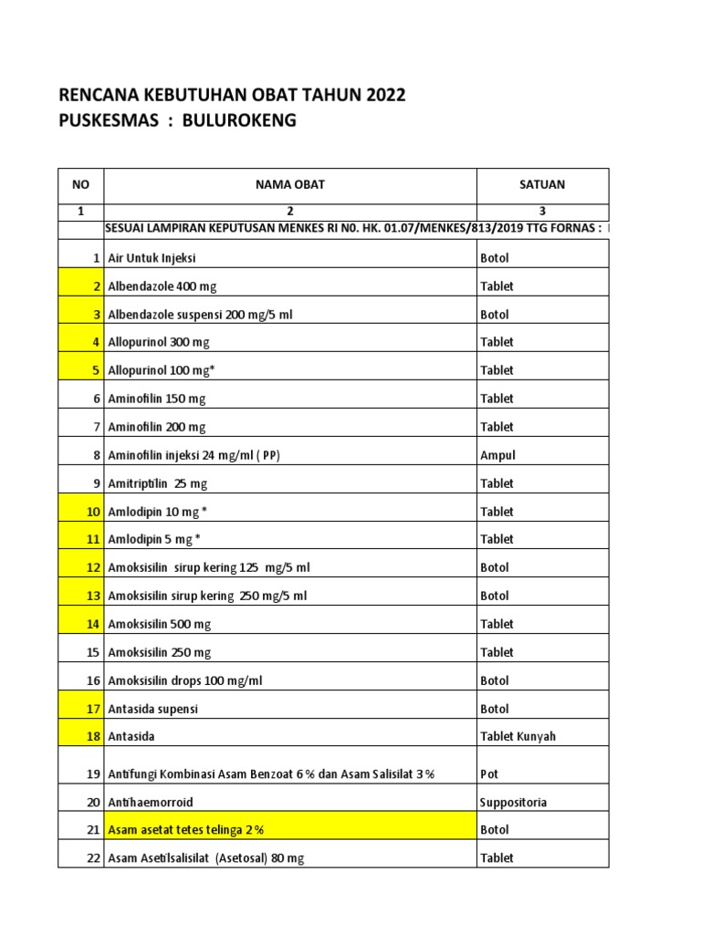 Format Rko & RKBMHP 2022 (Bulurokeng) | PDF | Pharmaceutical Sciences ...