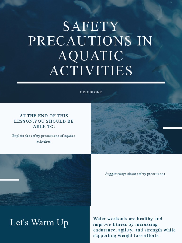Safety Precautions Aquatic Activities PDF