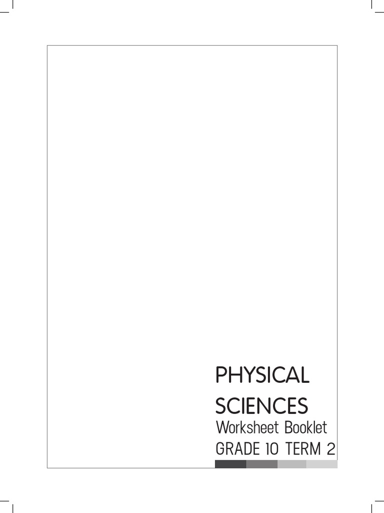 GR 10 Term 2 2018 Ps Worksheet Booklet PDF | PDF