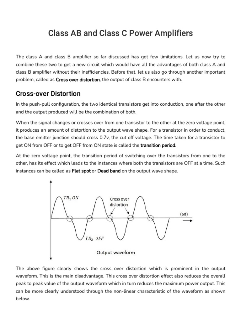 Class AB and Class C Power Amplifiers PDF