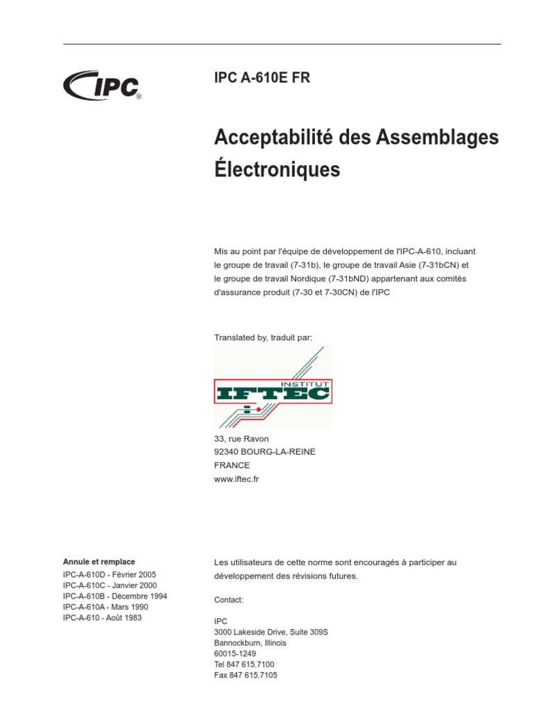 IPC A 610E French PDF | PDF
