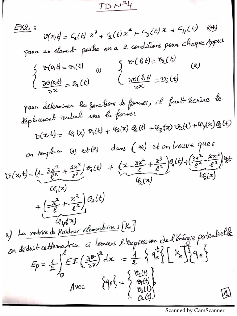 Correction Ex2 Série 4 - Dynamique Des Systèmes PDF | PDF