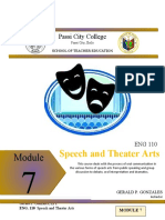 Module 8 Speech Theater Arts