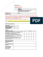SPS Student Cover Sheet and Feedback Form Analysis