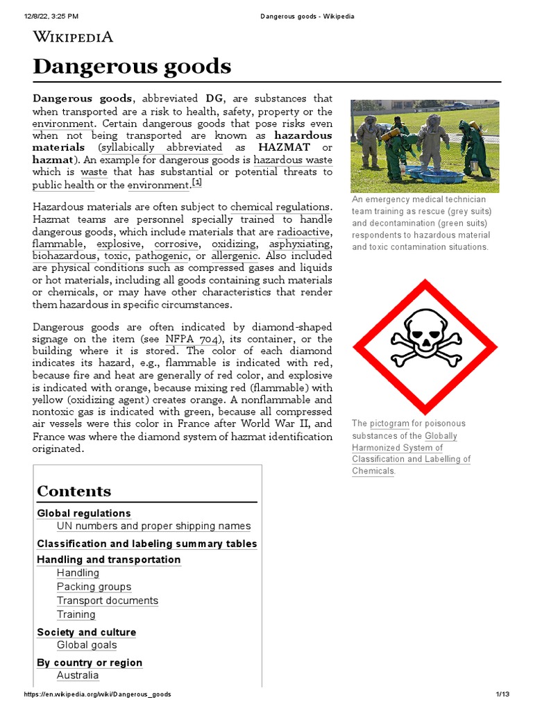 Understanding Dangerous Goods Regulations | PDF | Dangerous Goods ...