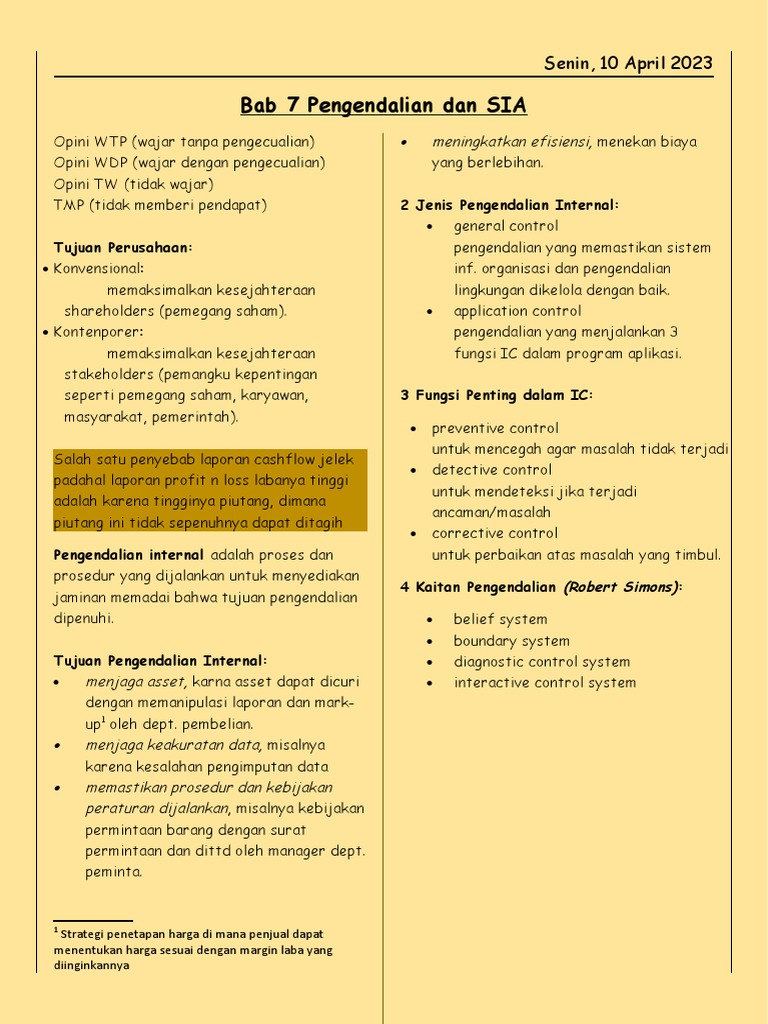 Kerangka pengendalian internal pdf