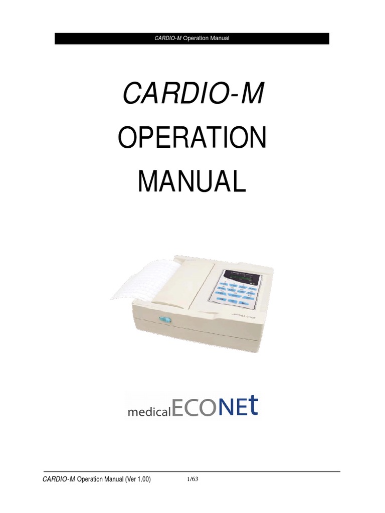 CARDIO-M Operation Manual Overview | PDF
