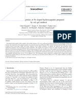 Dielectric Properties of Fe Doped Hydroxyapatite Prepared