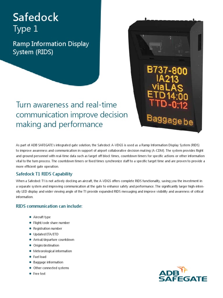 Safedock T1 RIDS Overview and Features | PDF