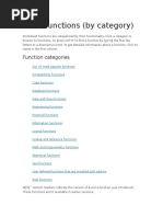 Excel Functions (By Category) PDF