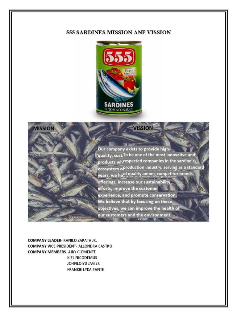 555 Sardines Mission and Vission PDF
