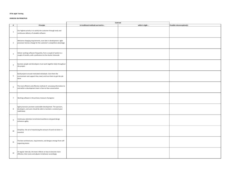 Agile Principles Question Sheet Pdf Pdf
