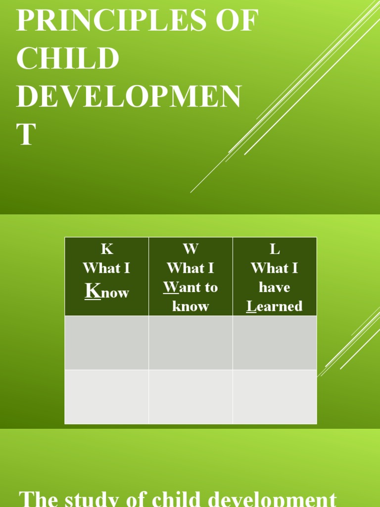 Session 1 Principles of Child Development | PDF