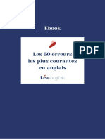 Ebook - Les 60 Erreurs Les Plus Courantes en Anglais PDF