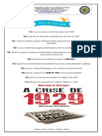Crise de 1929 Questões PDF