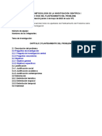 Actividad de Metodología de La Investigación I - Segunda Fase Del Planteamiento Del Problema PDF